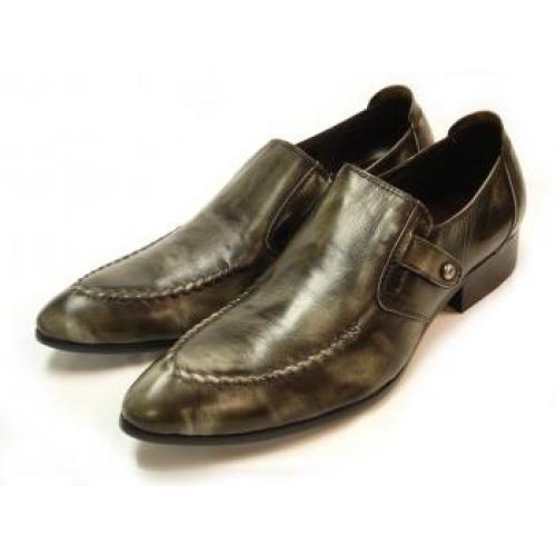 Encore By Fiesso Brown  With Strap Buckle Genuine Leather  Shoes FI6502